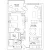 2D floor plan for the Dover apartment at Ann's Choice Senior Living in Buck's County, PA