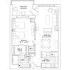 2D floor plan for the Dover apartment at Ann's Choice Senior Living in Buck's County, PA
