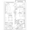 2D floor plan for the Dover apartment at Cedar Crest Senior Living in Pompton Plains, NJ