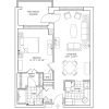 2D floor plan for the Dover apartment at Greenspring Senior Living in Springfield, VA