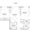 2D floor plan for the Flagstaff apartment at Cedar Crest Senior Living in Pompton Plains, NJ