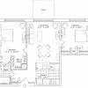 2D floor plan for the Flagstaff apartment at Linden Ponds Senior Living in Hingham, MA.