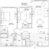 2D floor plan of the Flannery apartment at Windsor Run Senior Living in Matthews, NC.