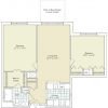 2D floor plan for the Franklin apartment at Ann's Choice Senior Living in Buck's County, PA
