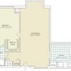 2D floor plan for the Fremont apartment at Linden Ponds Senior Living in Hingham, MA.