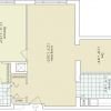 2D floor plan for the Georgetown apartment at Oak Crest Senior Living in Parkville, MD.