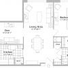 2D floor plan for the Georgetown apartment at Cedar Crest Senior Living in Pompton Plains, NJ