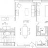 2D floor plan for the Georgetown apartment at Fox Run Senior Living in Novi, MI