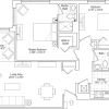 2D floor plan for the Gibson apartment at Charlestown Senior Living in Catonsville, MD