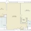 2D floor plan for the Gilbert apartment at Linden Ponds Senior Living in Hingham, MA.