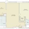 2D floor plan for the Gilbert apartment at Linden Ponds Senior Living in Hingham, MA.