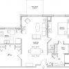 2D floor plan for the Harrison apartment at Eagle's Trace Senior Living in Houston, TX