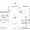 2D floor plan for the Harrison apartment at Highland Springs Senior Living in Dallas, TX.