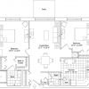 2D floor plan for the Hastings apartment at Fox Run Senior Living in Novi, MI