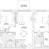 2D floor plan of the Hastings apartment at Riderwood Senior Living in Silver Spring, MD.