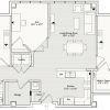 2D floor plan for the Hathaway apartment at Lantern Hill Senior Living in New Providence, NJ.