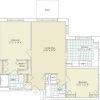 2D floor plan for the Jackson apartment at Fox Run Senior Living in Novi, MI