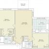 2D floor plan for the Jackson apartment at Cedar Crest Senior Living in Pompton Plains, NJ