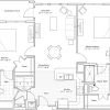 2D floor plan for the Lone Star apartment at Eagle's Trace Senior Living in Houston, TX