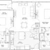 2D floor plan for the Madison apartment at Highland Springs Senior Living in Dallas, TX.