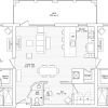 2D floor plan of the Palma apartment at Siena Lakes Senior Living in Naples, FL.