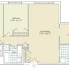 2D floor plan for the Parkton apartment at Maris Grove Senior Living in Glen Mills, PA.