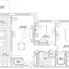 2D floor plan for the Patterson apartment at Ann's Choice Senior Living in Buck's County, PA