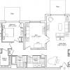 2D floor plan of the Waverly apartment at Riderwood Senior Living in Silver Spring, MD.