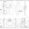 2D floor plan of the Pembrook apartment at Windsor Run Senior Living in Matthews, NC.