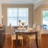 Dining room in apartment.