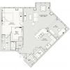 2D floor plan for the Chaucer apartment at Lantern Hill Senior Living in New Providence, NJ.