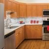 Interior shot of kitchen inside of an Erickson two-bedroom apartment home. 