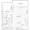2d floorplan of the Cranford apartment at Woodleigh Chase Senior Living in Fairfax, VA.