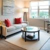 Comfortable and well-furnished living room in an Erickson Senior Living community apartment.