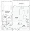 Oxford Hills - One Bedroom Residence Floorplan
